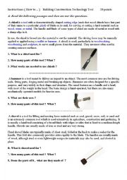 English Worksheet: Instruction for Building Construction