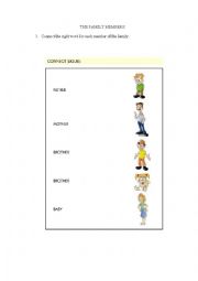 English Worksheet: Family Members