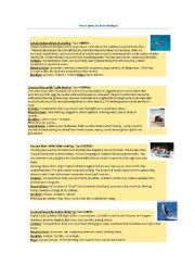 English Worksheet: Caribbean Tours