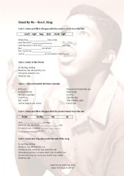 English Worksheet: Music Exercise for Stand By Me