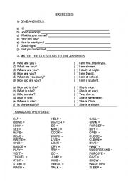 English Worksheet: Some exercises