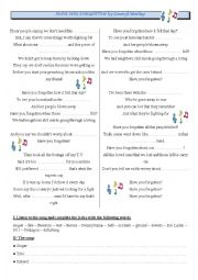 English Worksheet: have you forgotten