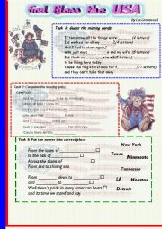 English Worksheet: God Bless The USA