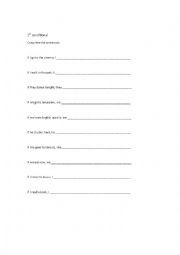 English Worksheet: 1st conditional
