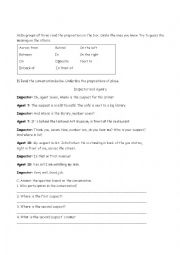 English Worksheet: Inspector and Agents. ( Reading & Wh-questions )