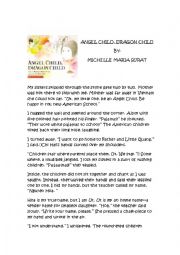 English Worksheet: Text for Angel Child, Dragon Child