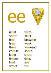 EE Reading flashcard