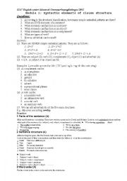 English Worksheet: Parts of speech