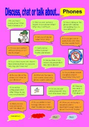 English Worksheet: Discuss, chat or talk about... 