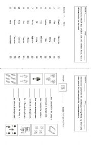 English Worksheet: Numbers and there is & there are