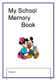 English Worksheet: My School Memory Book