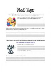 English Worksheet: Tech Toys