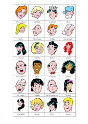 English Worksheet: Archie Guess Who!