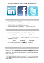 English Worksheet: How Recruiters Use Social Networks to Make Hiring Decisions Now