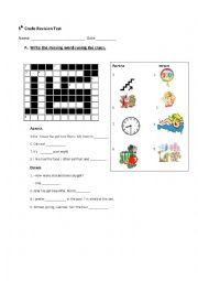 5th GRADE REVISION TEST