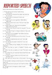 English Worksheet: REPORTED SPEECH