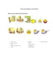 English Worksheet: Classroom English