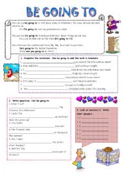 English Worksheet: Be going to