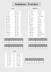 English Worksheet: Exercises on Vocabulary