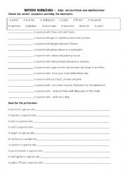 English Worksheet: Jobs - Review Exercises