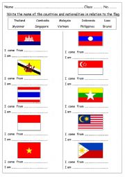 English Worksheet: Asean