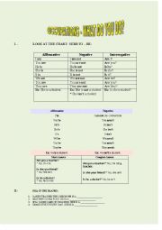 English Worksheet: VERB TO BE