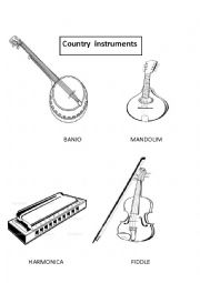 English Worksheet: COUNTRY INSTRUMENTS