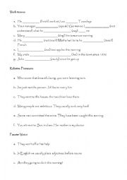 English Worksheet: Review 1st course high school