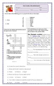 English Worksheet: Olympic games