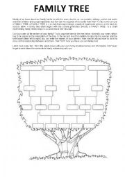 English Worksheet: Family tree