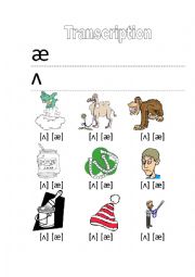 English Worksheet: A ws to teach transcription choose the right sound 3/7