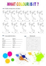 English Worksheet: Colours