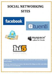 English Worksheet: Social Networks