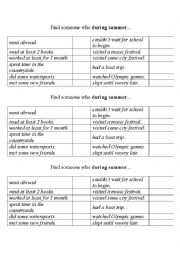 English Worksheet: Find someone who