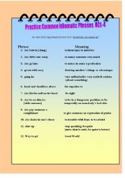 Practice Common Idomatic Phrases RCL-4