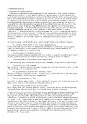 English Worksheet: Tobermory by Saki