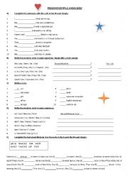 English Worksheet: present simple exercises