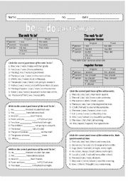 English Worksheet: DO or BE past simple