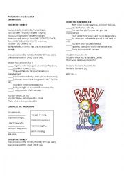 English Worksheet: What makes you beautiful song