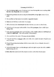 English Worksheet: Listen & Do Activity RCL-5