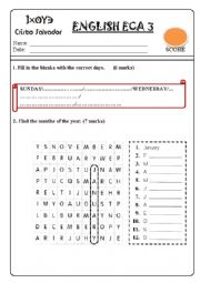 Test: days, months and ordinal numbers