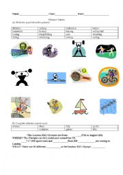 English Worksheet: Olympic Games