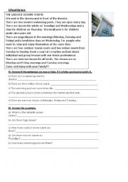 English Worksheet: Reading comprehension