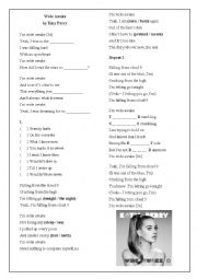 English Worksheet: Wide Awake - Song by Katy Perry - KEY INCLUDED