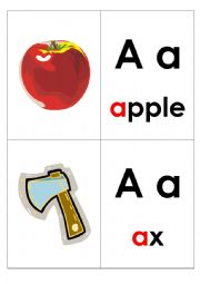 English Worksheet: alphabetletter A  