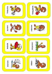 English Worksheet: Sports and games flash-card. (1/3)