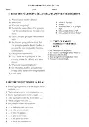 English Worksheet: English test