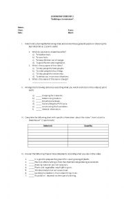English Worksheet: agronomy how to build a greenhouse