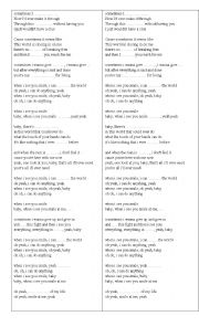 English Worksheet: when i see you smile