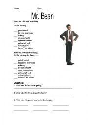 English Worksheet: The Trouble With Mr. Bean